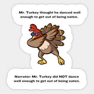 Thanksgiving Turkey Dance Sticker